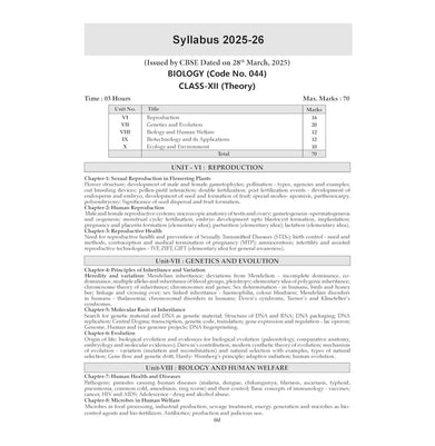 imagOswaal CBSE 15 Sample Question Papers Class 12 Biology for 2026 Board Exam