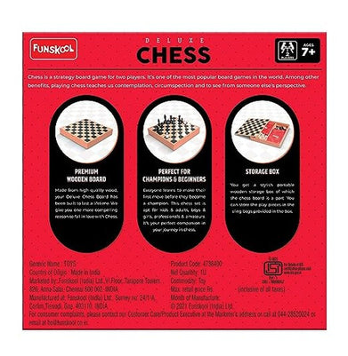 imagFunskool Deluxe Chess 10%OFF, 6-8 Years Toys & Games, 9-12 Years Toys & Games, Beyond Books, Board Games, Creativity, educational toys for 5 year olds, Funskool, Funskool Deluxe Chess, Indoor Sports, Toys, Toys & Games crossword.in
