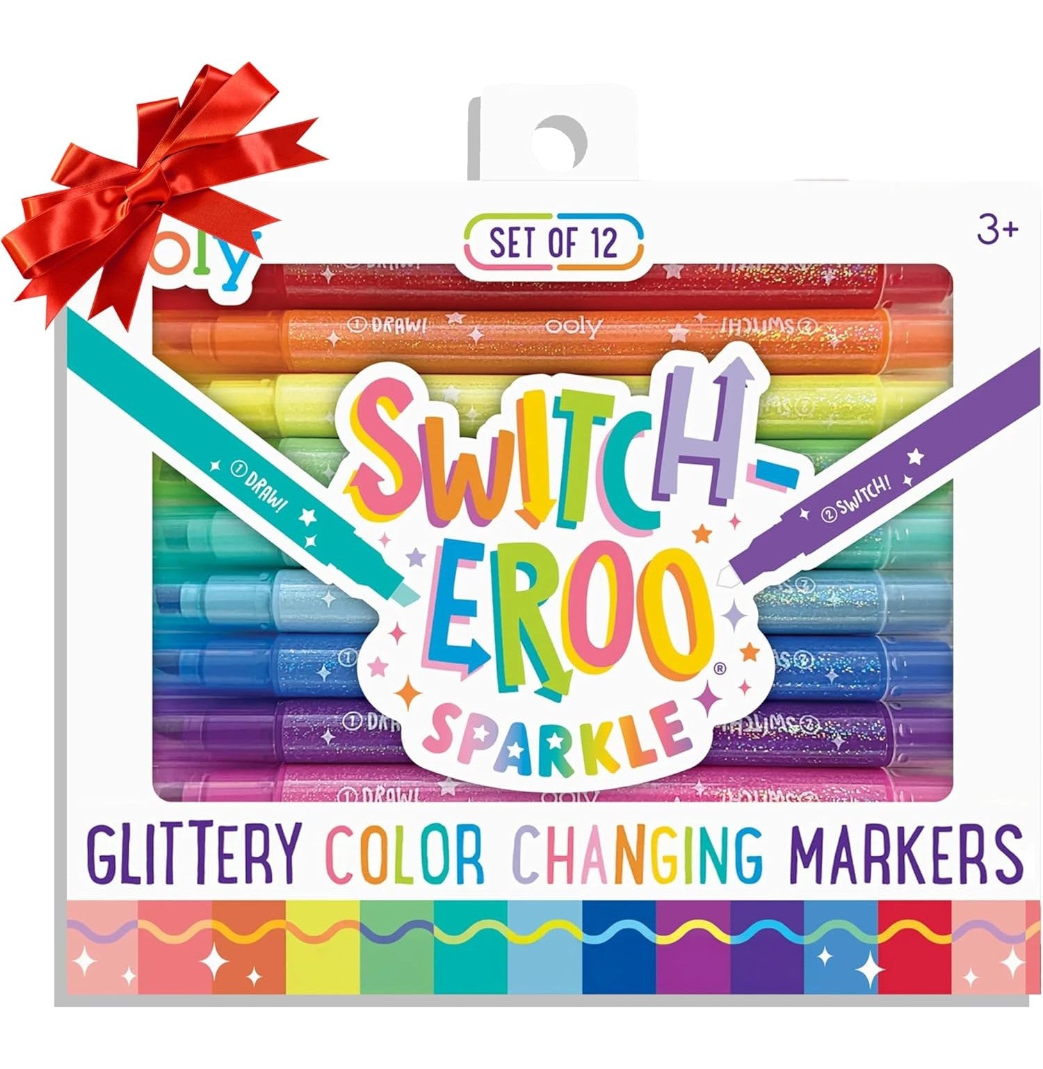 Ooly Sparkle SwitchEroo! ColorChanging Glitter Markers Set Of 12