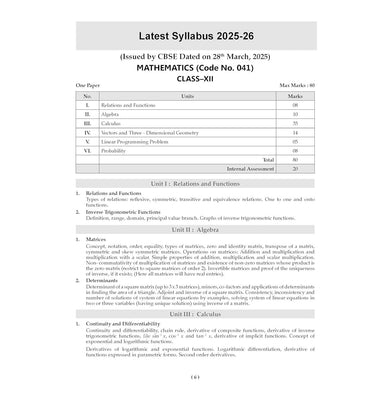 imagOswaal CBSE 15 Sample Question Papers Class 12 Mathematics for 2026 Board Exam