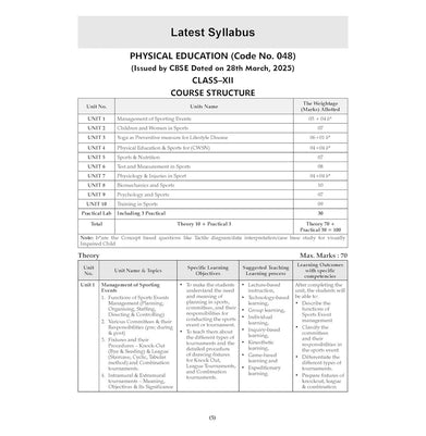 imagOswaal CBSE 15 Sample Question Papers Class 12 Physical Education for 2026 Board Exam