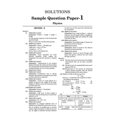 imagOswaal ICSE 10 Sample Question Papers Class 9 Physics, Chemistry, Biology & Maths