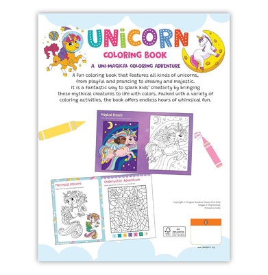 imagKIDS COLORING BOOK: UNICORN Activity Books, Books, Children, Colouring & Art Books, Kids Books, Kids Coloring Book: Unicorn, WBD2025 crossword.in