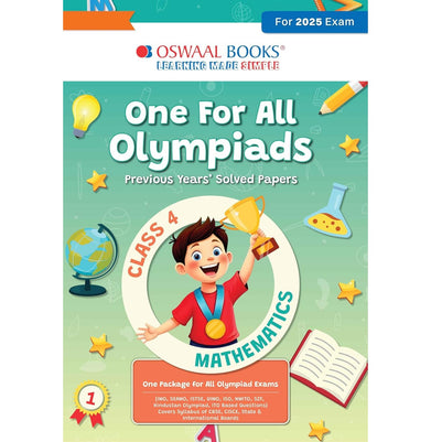 imagOne For All Olympiads Previous Year Solved Papers Class 4 Mathematics For 2025 Exam - Paperback