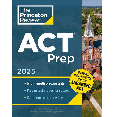 imagPrinceton Review Act Prep 2025: 6 Practice Tests + Content Review + Strategies
