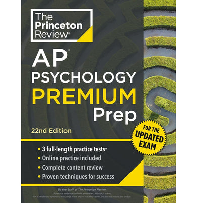 imagPrinceton Review Ap Psychology Prep: For the New 2025 Exam: 3 Practice Tests + Digital Practice + Content Review