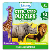 imagStep By Step Puzzles - Wild Animals 10%OFF, 3-5 Years Toys & Games, 6-8 Years Toys & Games, 9-12 Years Toys & Games, Activity, Beyond Books, Step By Step Puzzles - Wild Animals, Toys & Games crossword.in