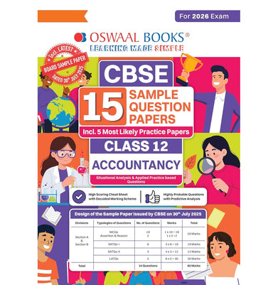 imagOswaal CBSE 15 Sample Question Papers Class 12 Accountancy for 2026 Board Exam