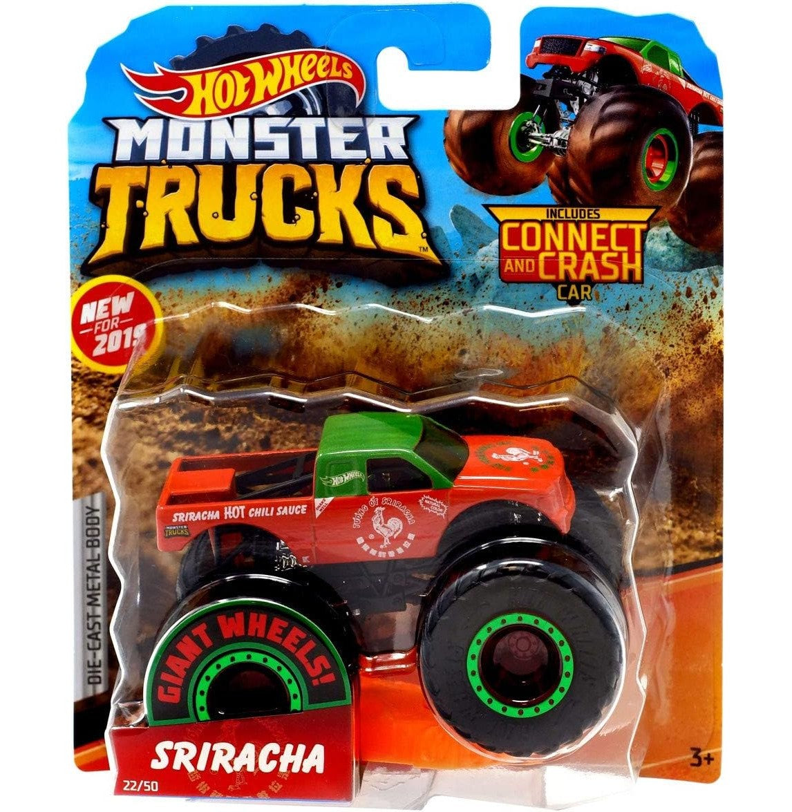 Hot Wheels: Monster Trucks 1:64 Giant Wheels Sriracha