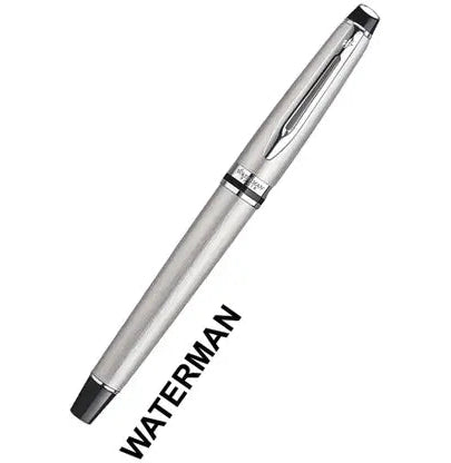 Waterman Expert Stainless Steel Rollerball Pen With GoldPlated Trims