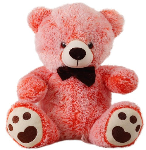 Mirada 32Cm Sitting Bear Soft Toy  Dual Orange