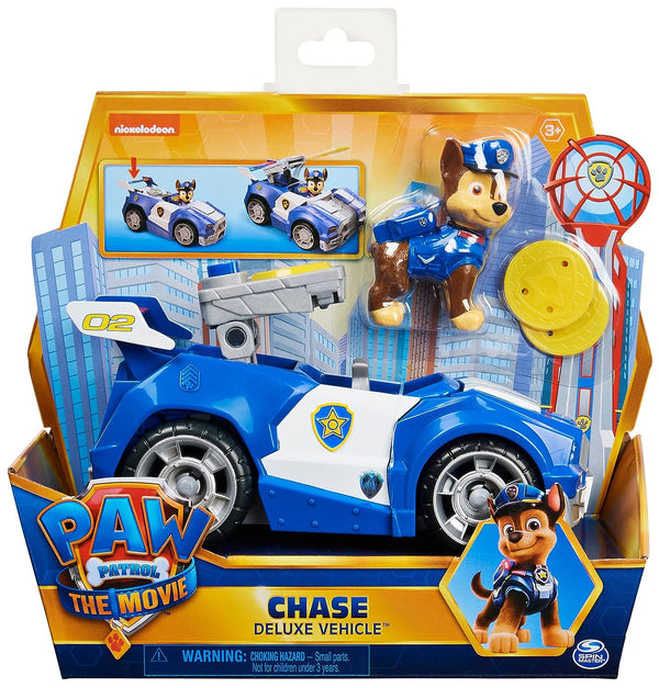 Paw Patrol Chase Deluxe Movie Transforming Toy Car with Collectible A Crossword.in