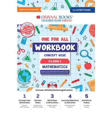 imagOswaal One For All Workbook | Concept Wise Class-1 Mathematics Book | For Latest Exam buy online at crossword.in