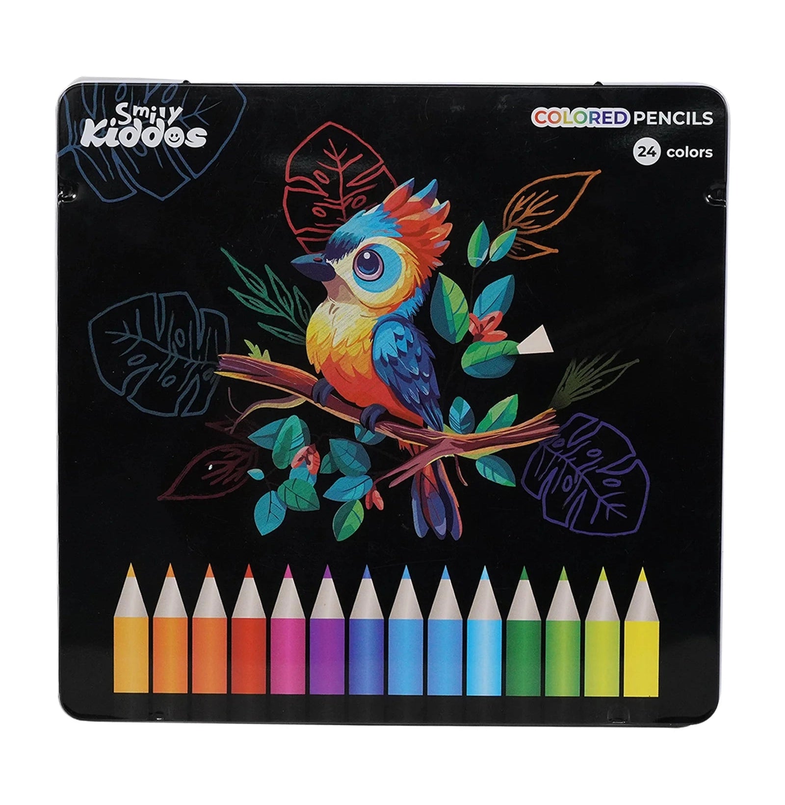 Smily Kiddos 24 Color Pencils Set In Tin Box