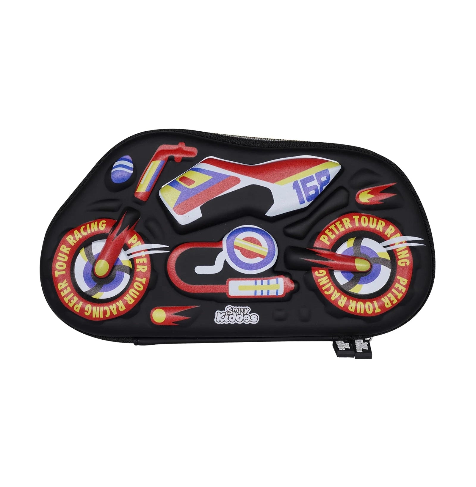 Smily Kiddos Eva Pencil Box – Motorcycle Theme, Black