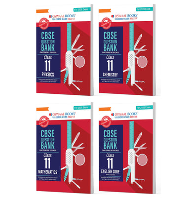 imagOswaal CBSE Question Bank Class 11 Set of 4 Books | Physics | Chemistry | Mathematics | English Core | Chapterwise & Topicwise Solved Papers| For 2026 Exams