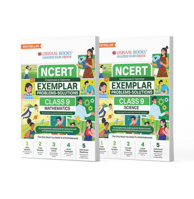 imagOswaal NCERT Exemplar Problems - Solutions Class 9 Mathematics & Science Set of 2 Books For Latest Exam buy online at crossword.in
