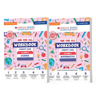 imagOswaal One For All Workbook Concept Wise Class-3 Math & Science Set Of 2 Books For Latest Exam buy online at crossword.in