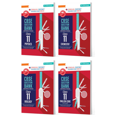 imagOswaal CBSE Question Bank Class 11 Set of 4 Books | English Core | Physics | Chemistry | Biology | Chapterwise & Topicwise Solved Papers | For 2026 Exams buy online at crossword.in