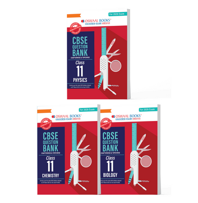 imagOswaal CBSE Question Bank Class 11 Set of 3 Books Physics, Chemistry and Biology Chapterwise & Topicwise Solved Papers | For 2026 Board Exams buy online at crossword.in