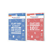 imagOswaal CLAT UG & AILET Year-wise 10 Previous Solved Papers + 10 Mock Test Papers Set of 2 books | For 2026 Admission Test buy online at crossword.in