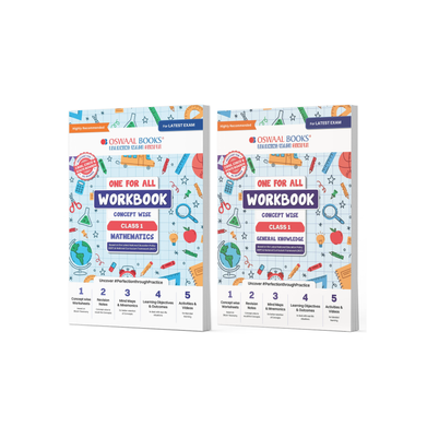 imagOswaal One For All Workbook Concept Wise Class-1 Mathematics & General Knowledge Set Of 2 Books For Latest Exam buy online at crossword.in