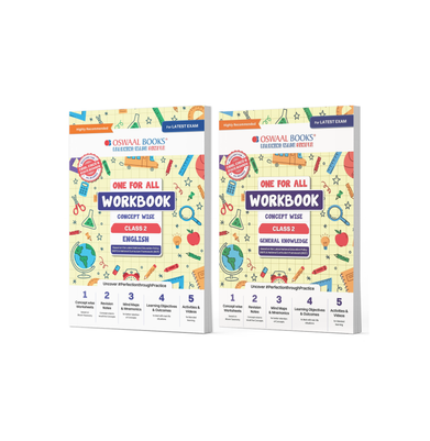 imagOswaal One For All Workbook Concept Wise Class-2 English & General Knowledge Set Of 2 Books For Latest Exam
