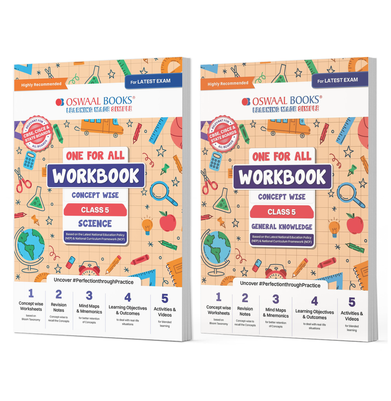 imagOswaal One For All Workbook Concept Wise Class-5 Science & General Knowledge Set Of 2 Books For Latest Exam