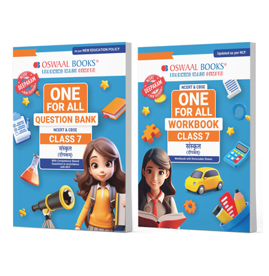 imagOswaal One For All Question Bank + One For All Workbook NCERT & CBSE Class 7 Sanskrit Set Of 2 Books | Updated As Per NCF For Latest Exam buy online at crossword.in