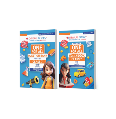 imagOswaal One For All Question Bank + One For All Workbook NCERT & CBSE Class 7 Hindi Set Of 2 Books | Updated As Per NCF For Latest Exam
