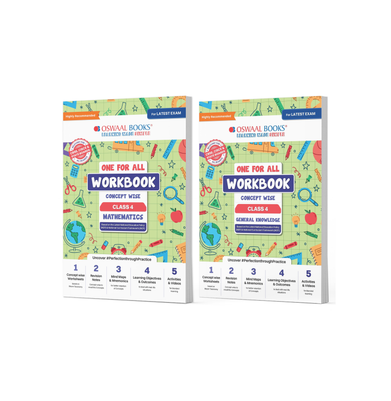 imagOswaal One For All Workbook Concept Wise Class-4 Mathematics & General Knowledge Set Of 2 Books For Latest Exam buy online at crossword.in