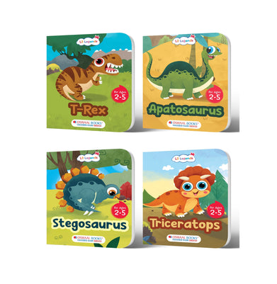 imagOswaal Lil Legends 4-in-1 Dinosaur Padded Story Book Set for Kids Age 3+ | I Am a T-Rex, Triceratops, Stegosaurus & Apatosaurus | Fun Early Learning, Read-Aloud & Bedtime Board Books buy online at crossword.in