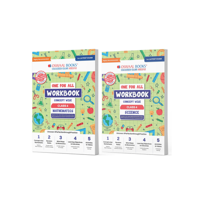 imagOswaal One For All Workbook Concept Wise Class-4 Mathematics & Science Set Of 2 Books For Latest Exam buy online at crossword.in
