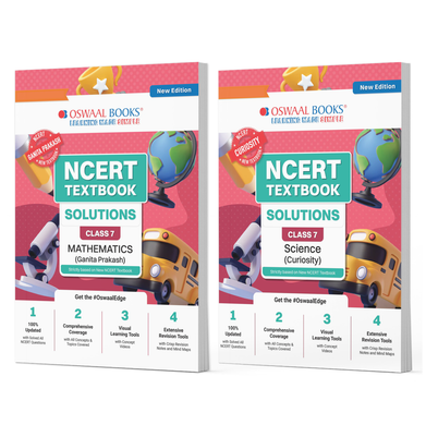 imagOswaal NCERT Textbook Solutions Class 7 Mathematics & Science | Set of 2 Books | For Latest Exam buy online at crossword.in