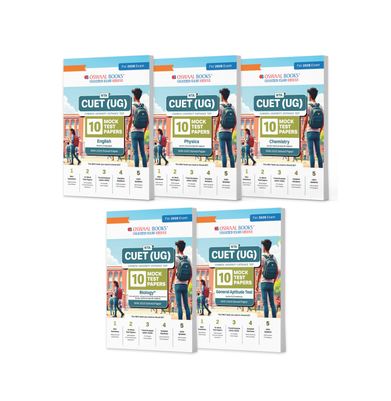 imagOswaal NTA CUET UG Mock Test Papers | English, Physics, Chemistry, Biology & General Aptitude Test Set of 5 Books | For 2026 Exam buy online at crossword.in