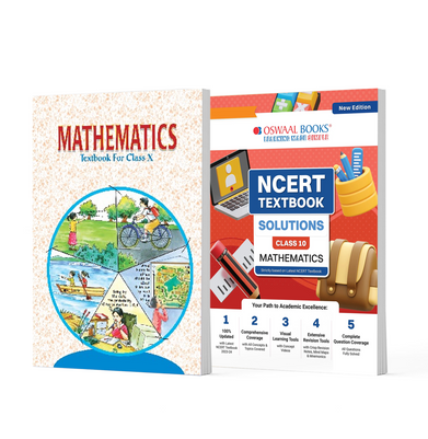 imagOswaal NCERT Class 10 Mathematics Textbook and Solutions Set of 2 Books buy online at crossword.in