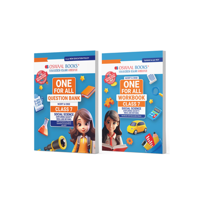 imagOswaal One For All Question Bank + One For All Workbook NCERT & CBSE Class 7 Social Science Set of 2 Books | Updated As Per NCF For Latest Exam buy online at crossword.in