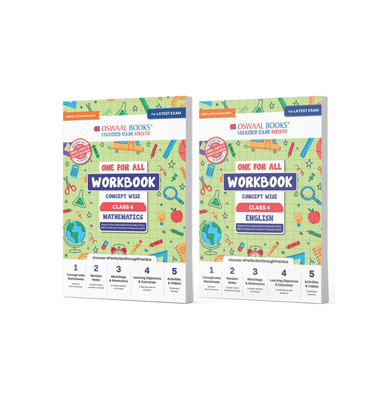 imagOswaal One For All Workbook Concept Wise Class-4 Mathematics & Engish Set Of 2 Books For Latest Exam buy online at crossword.in
