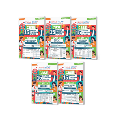 imagOswaal CBSE Sample Question Papers Class 10 English, Hindi A, Maths Standard, Science & Social Science Set of 5 Books For Board Exams 2026 buy online at crossword.in