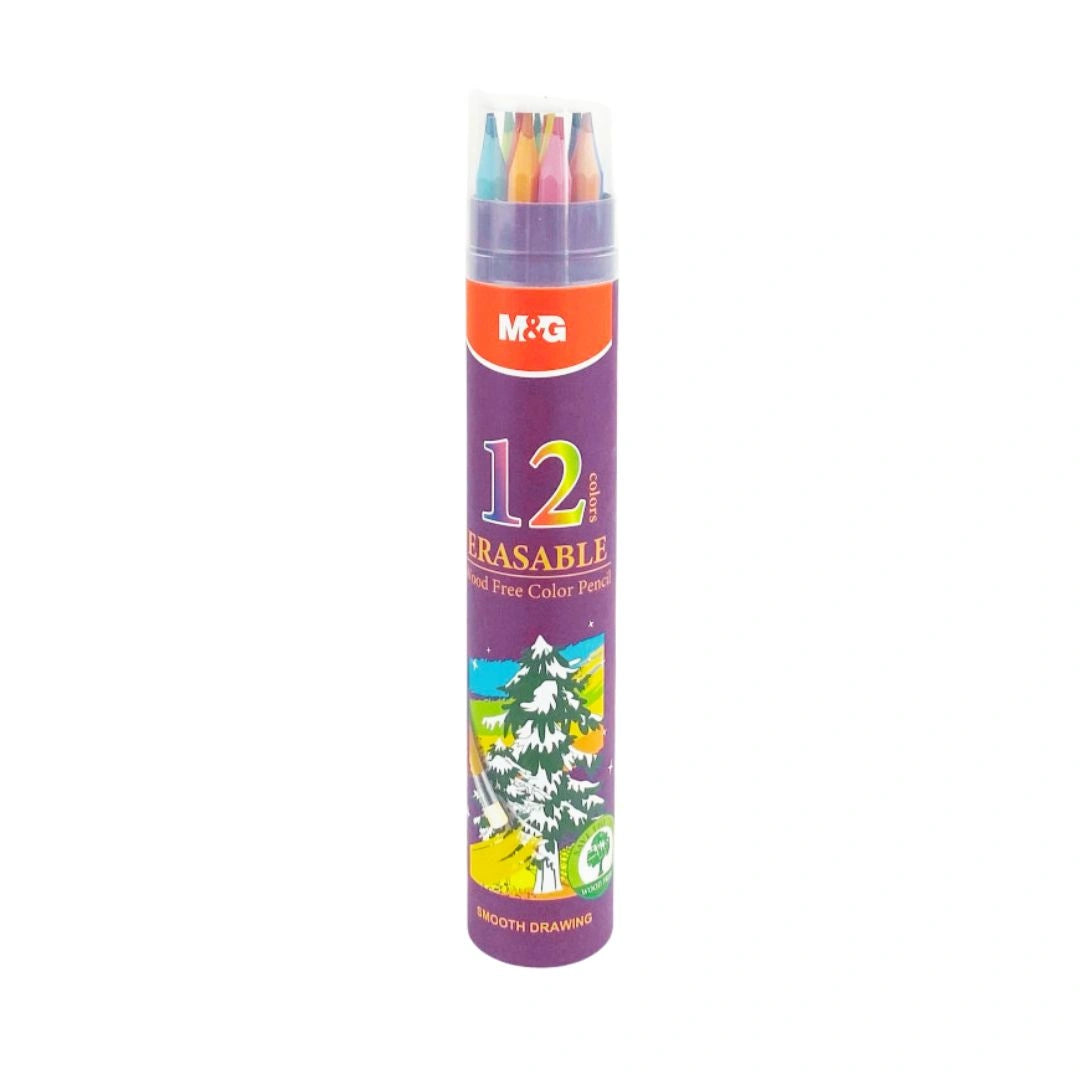 M&G Erasable Plastic Color Pencil 12 Colors