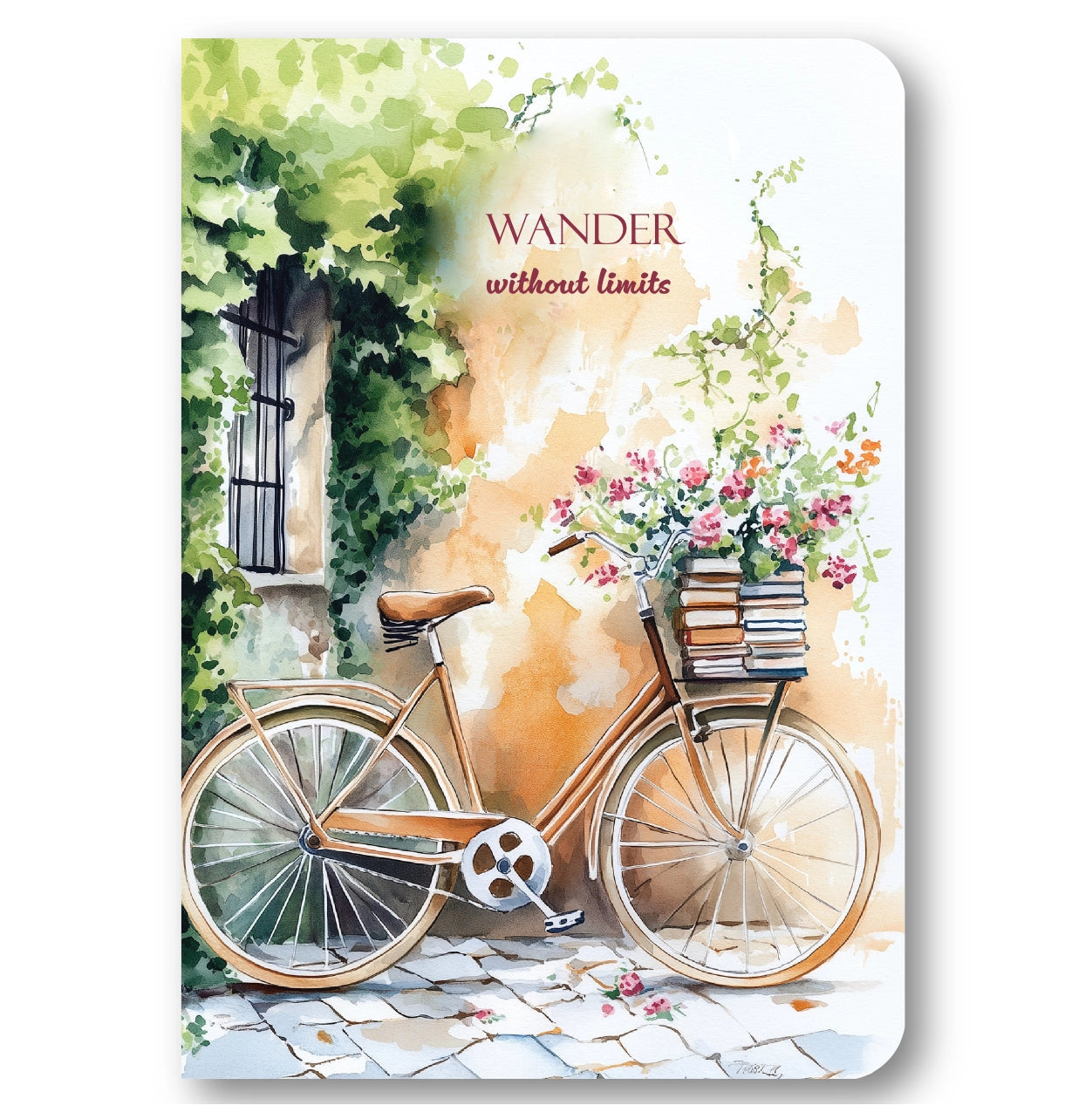Loope Wander Without Limits A5 Vintage Floral Ruled Notebook