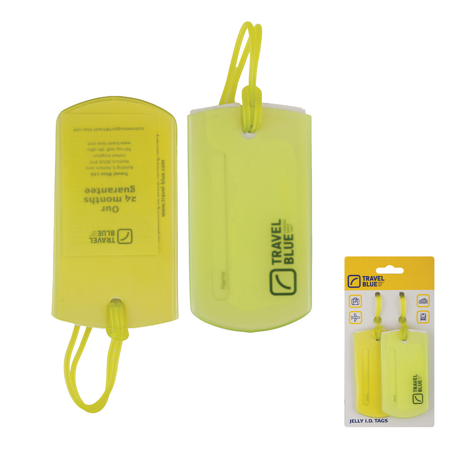 Vibrant Yellow Jelly Id Tag  Personalize Your Belongings With Style