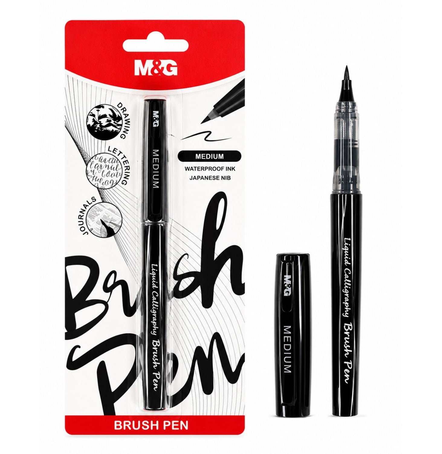 M&G Liquid Calligraphy Pen Medium Nib Black