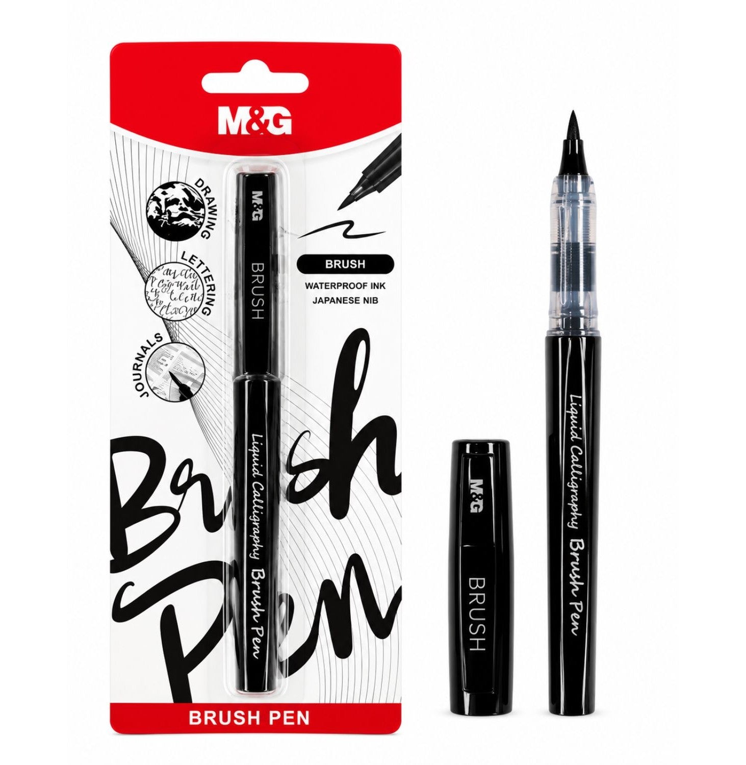 M&G Liquid Calligraphy Pen Brush Nib Black