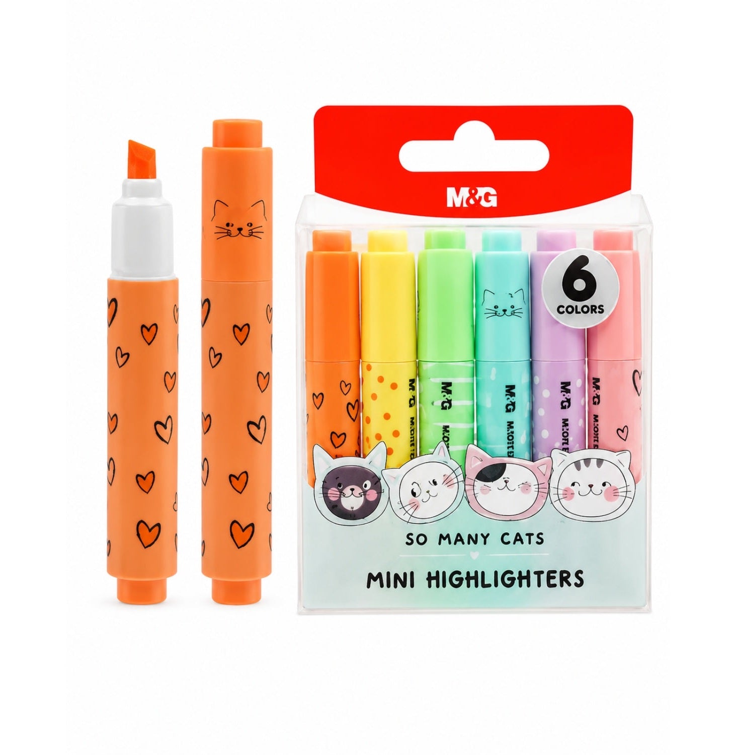 M&G Mini Highlighter 6 Pastel Colors