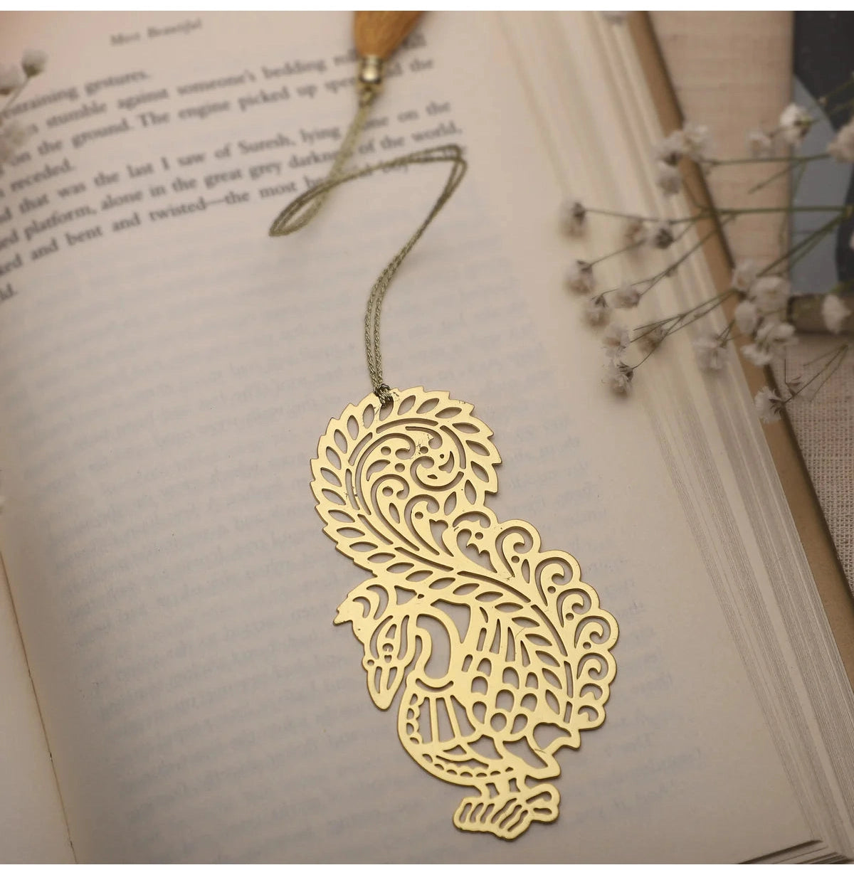 Peacock Feather Elegance Bookmark By Anand Prakash