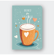 imagLoope Quote Notebook | Brewed for Greatness | A5 Ruled | Soft Cover | Motivational Journal & Gift