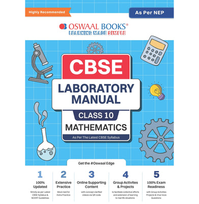 imagOswaal CBSE Laboratory Manual Class 10 Mathematics Book | As Per NEP | For Latest Exam