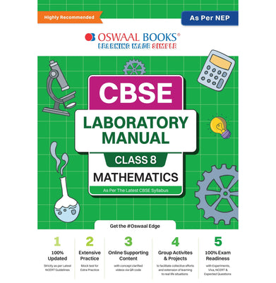 imagOswaal CBSE Laboratory Manual Class 8 Mathematics Book | As Per NEP | Latest Updated