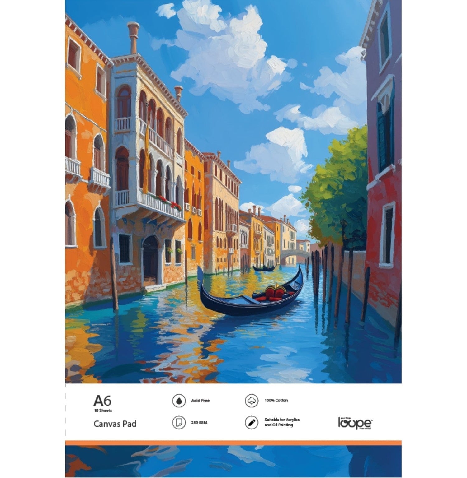 Loope Canvas Pad A6 | 10 Sheets | For Painting & Sketching